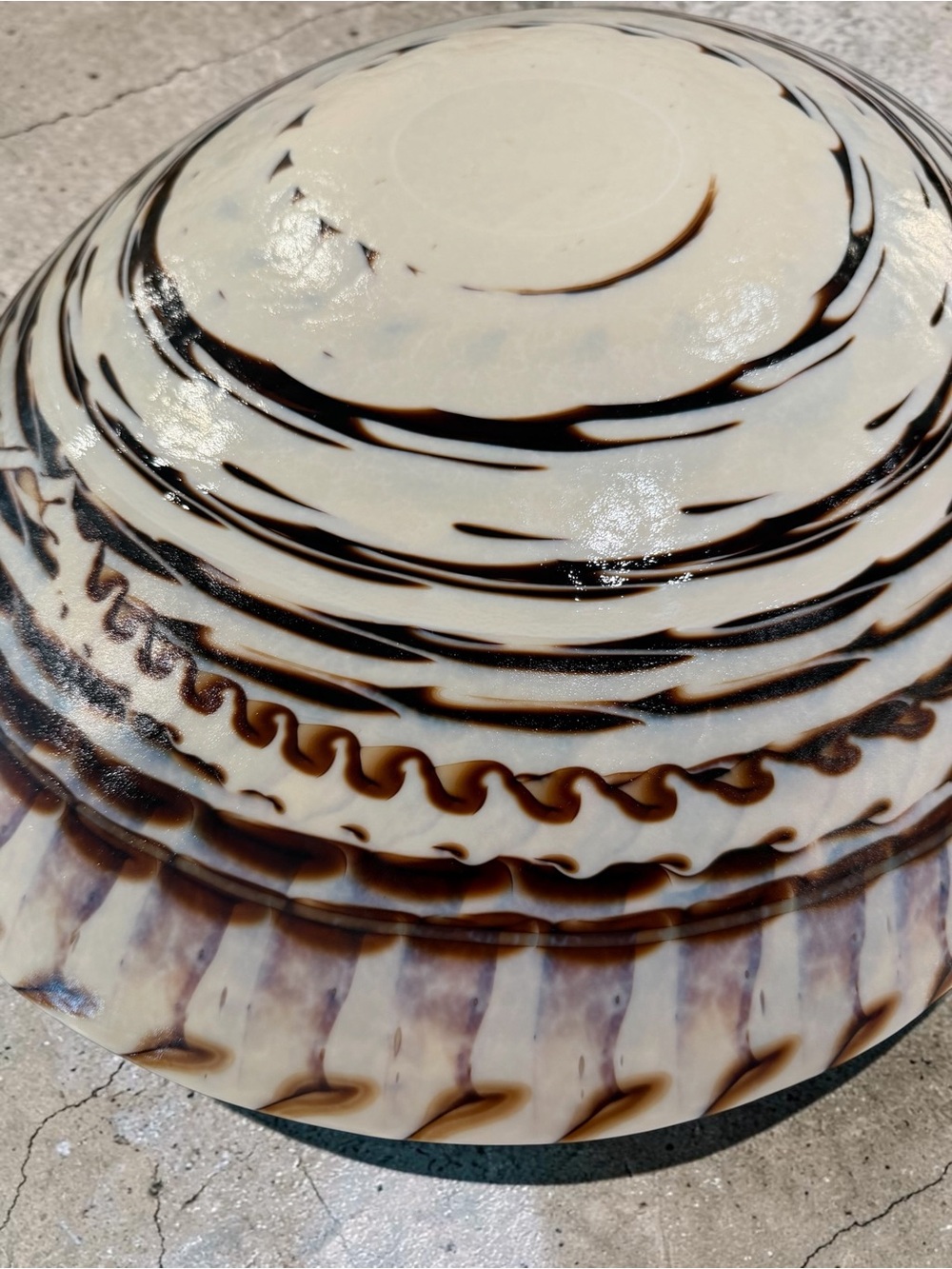 Yalos Murano Fornace Ferro Tuareg Iridescent Nautilus Shell Glass Bowl 20” - Picture 9 of 14